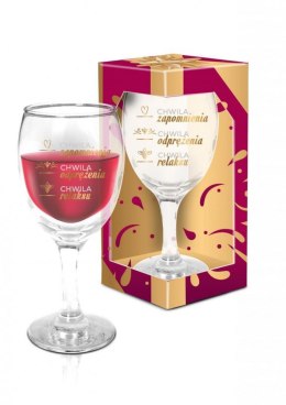 GIFT GLASS - KIELISZEK DO WINA - CHWILA ZAPOMNIENIA, ODPRĘŻENIA, RELAKSU