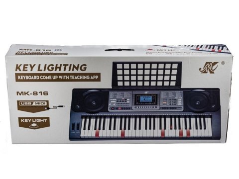Keyboard Organy 61 Klawiszy Zasilacz MK-816 Z Funkcją Nauki Gry Przecena 1 Keyboard Organy 61 Klawiszy Zasilacz MK-816 Z Funkcją Nauki Gry Przecena 1