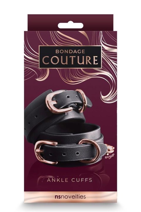 BONDAGE COUTURE ANKLE CUFFS BLACK BONDAGE COUTURE ANKLE CUFFS BLACK