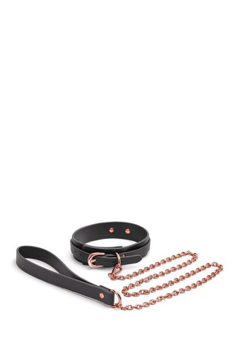 BONDAGE COUTURE COLLAR AND LEASH BLACK BONDAGE COUTURE COLLAR AND LEASH BLACK