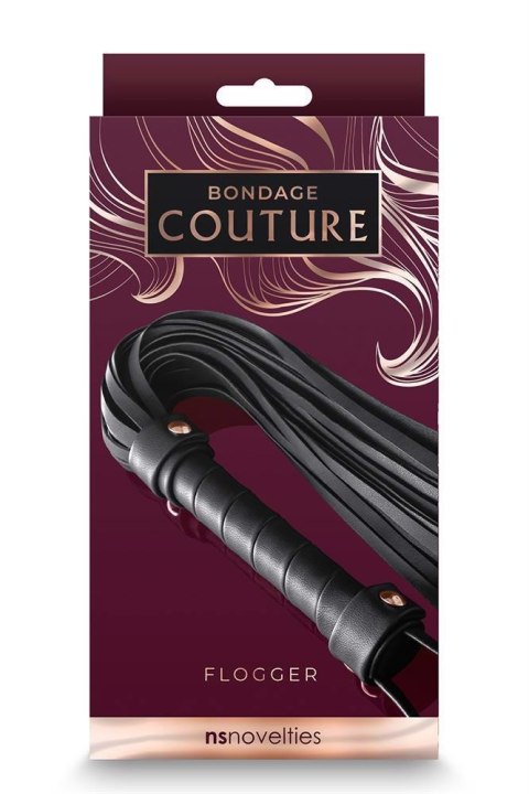 BONDAGE COUTURE FLOGGER BLACK BONDAGE COUTURE FLOGGER BLACK