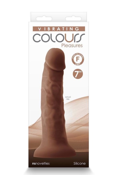 COLOURS PLEASURES 7" VIBRATING DONG BROWN COLOURS PLEASURES 7" VIBRATING DONG BROWN