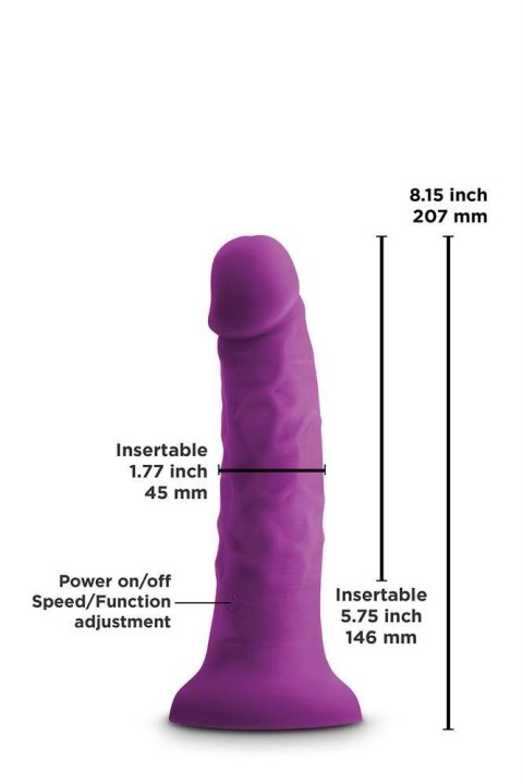 COLOURS PLEASURES 7" VIBRATING DONG PURPLE COLOURS PLEASURES 7" VIBRATING DONG PURPLE