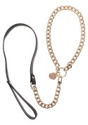 STATEMENT COLLAR AND LEASH ROSE GOLD