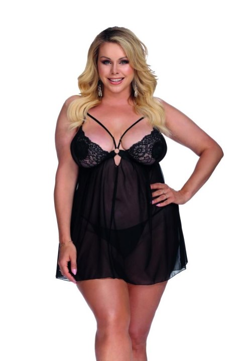 SKYLEE BLACK CHEMISE L+ (XL/XXL) CZARNA HALKA SKYLEE BLACK CHEMISE L+ (XL/XXL) CZARNA HALKA