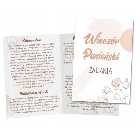 Książeczka z zadaniami na Wieczór Panieński Książeczka z zadaniami na Wieczór Panieński