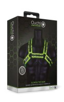 BUCKLE BULLDOG HARNESS - GITD - NEON GREEN/BLACK - L/XL