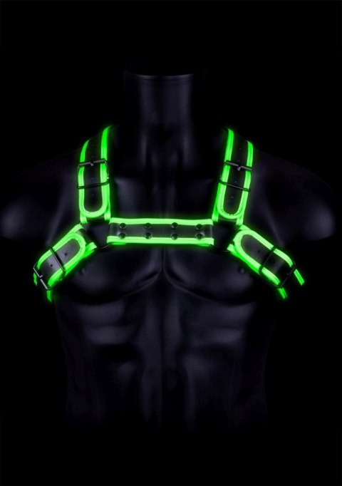 BUCKLE BULLDOG HARNESS - GITD - NEON GREEN/BLACK - L/XL BUCKLE BULLDOG HARNESS - GITD - NEON GREEN/BLACK - L/XL