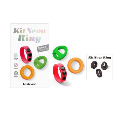 KIT NEON RING - 3 COCKRINGS LIQUID SILICONE KIT NEON RING - 3 COCKRINGS LIQUID SILICONE
