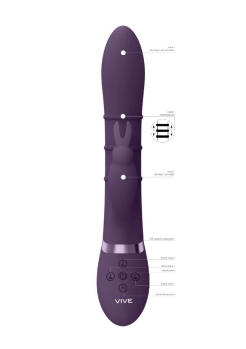 Stimulating Rings, Vibrating G-Spot Rabbit - Purple - Tester Stimulating Rings, Vibrating G-Spot Rabbit - Purple - Tester