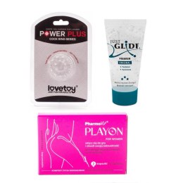 ZESTAW PIERŚCIEŃ NA PENISA ŚR. 1,6CM+ ŻEL 20ML + GRATIS