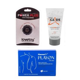 ZESTAW PIERŚCIEŃ NA PENISA ŚR. 1,6CM+ ŻEL 20ML + GRATIS