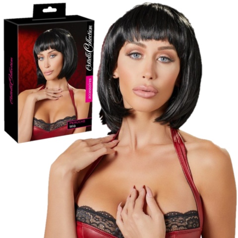 PERUKA SZTUWCZNE WŁOSY CZARNE MIA BOB