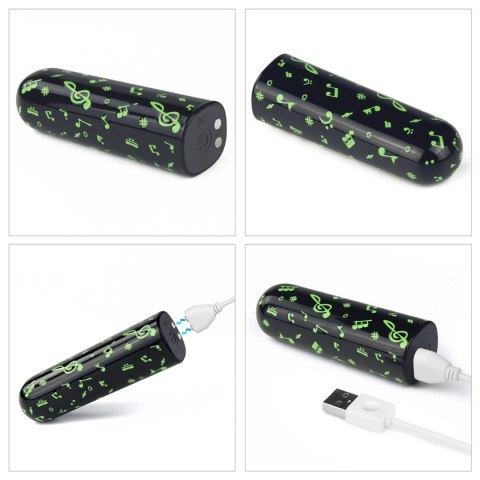 RECHARGEABLE GLOW-IN-THE-DARK MUSIC MASSAGER RECHARGEABLE GLOW-IN-THE-DARK MUSIC MASSAGER
