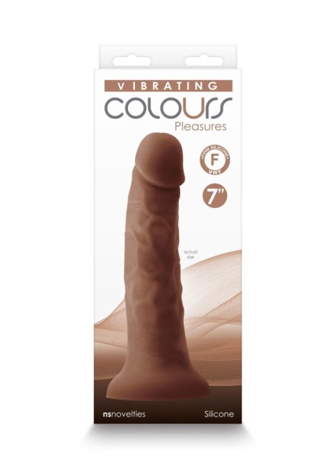 Pleasures 7 Inch Vibr Dong Brown skin tone Pleasures 7 Inch Vibr Dong Brown skin tone