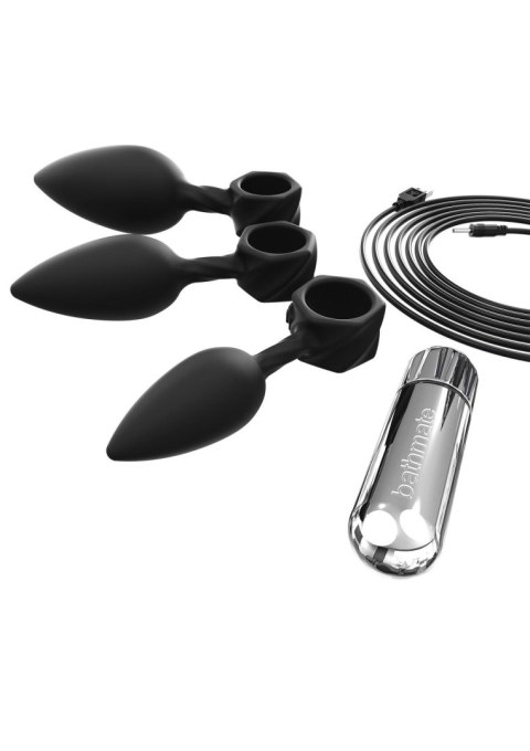 Anal Training Plugs Vibe Black Anal Training Plugs Vibe Black