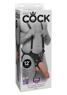 Hollow Strap On 12 Inch Light skin tone