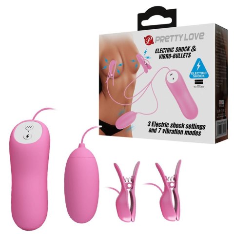 PRETTY LOVE - ELECTRIC SHOCK & VIBRO-BULLETS, 7 VIBRATION FUNCTIONS 3 ELECTRIC SHOCK FUNCTIONS