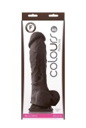 COLOURS PLEASURES 8" DILDO DARK BROWN
