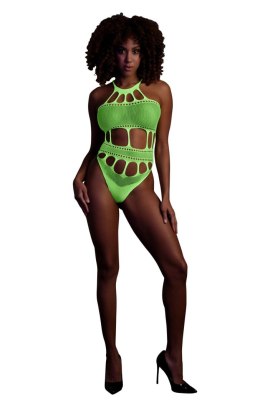 BODY WITH GRECIAN NECKLINE - NEON GREEN - XS/XL