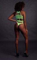 BODY WITH GRECIAN NECKLINE - NEON GREEN - XS/XL