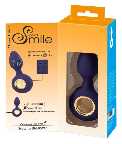 Korek analny z wibracjami 12,6cm Sweet Smile