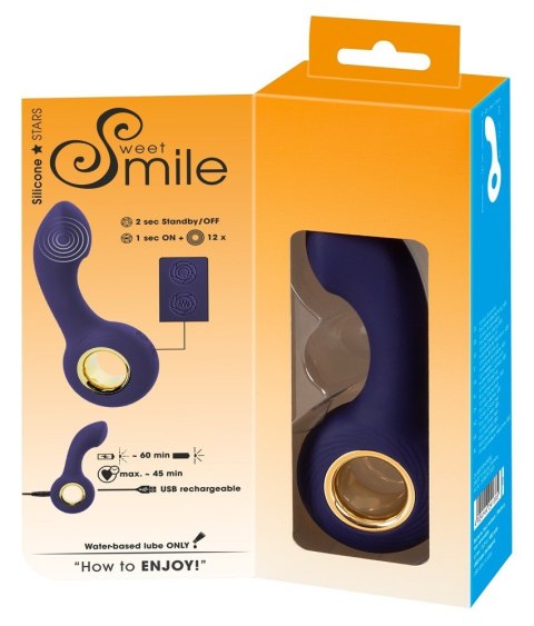 Korek analny z wibracjami 13,7cm Sweet Smile Korek analny z wibracjami 13,7cm Sweet Smile