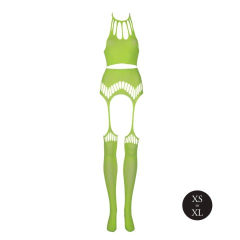 Two Piece with Crop Top and Stockings - Green - XS/XL Two Piece with Crop Top and Stockings - Green - XS/XL