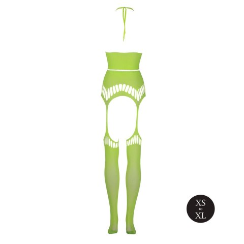 Two Piece with Crop Top and Stockings - Green - XS/XL Two Piece with Crop Top and Stockings - Green - XS/XL