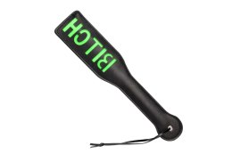 'BITCH'' PADDLE - GLOW IN THE DARK - BLACK/NEON GREEN