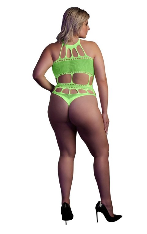 BODY WITH GRECIAN NECKLINE - NEON GREEN - XL/XXXXL BODY WITH GRECIAN NECKLINE - NEON GREEN - XL/XXXXL
