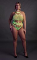 BODY WITH GRECIAN NECKLINE - NEON GREEN - XL/XXXXL