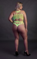 BODY WITH GRECIAN NECKLINE - NEON GREEN - XL/XXXXL