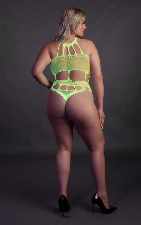 BODY WITH GRECIAN NECKLINE - NEON GREEN - XL/XXXXL BODY WITH GRECIAN NECKLINE - NEON GREEN - XL/XXXXL