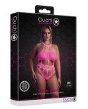 BODY WITH GRECIAN NECKLINE - NEON PINK - XL/XXXXL