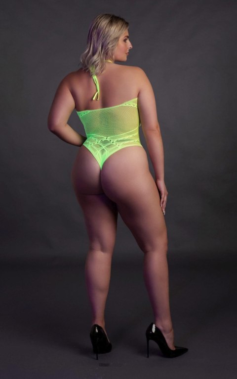 BODY WITH HALTER NECK - NEON GREEN - XL/XXXXL BODY WITH HALTER NECK - NEON GREEN - XL/XXXXL