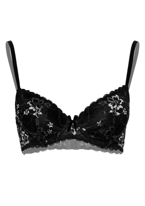 Demi bra with floral lace Black Demi bra with floral lace Black