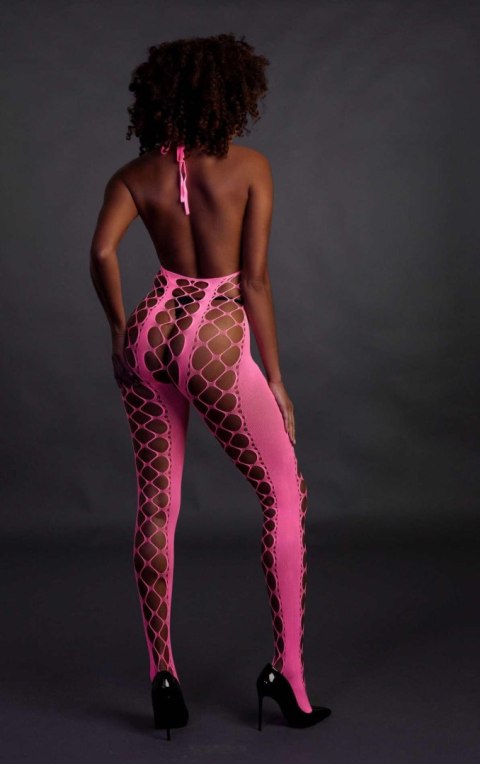 BODYSTOCKING WITH HALTERNECK - PINK - XS/XL BODYSTOCKING WITH HALTERNECK - PINK - XS/XL