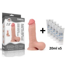 REALISTYCZNE DILDO PENIS RUCHOME 19,5CM+LUBRYKANT
