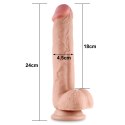 REALISTYCZNE DILDO PENIS RUCHOME 24 CM+LUBRYKANT