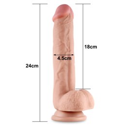 REALISTYCZNE DILDO PENIS RUCHOME 24 CM+LUBRYKANT