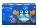 INTERAKTYWNA ZABAWKA PEŁZAJĄCY KRAB TAŃCZĄCY KRAB Uciekający Krab Interaktywna Zabawka Świeci Gra melodie Robot NIEBIESKI