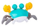 INTERAKTYWNA ZABAWKA PEŁZAJĄCY KRAB TAŃCZĄCY KRAB Uciekający Krab Interaktywna Zabawka Świeci Gra melodie Robot NIEBIESKI