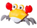 INTERAKTYWNA ZABAWKA PEŁZAJĄCY KRAB TAŃCZĄCY KRAB UCIEKAJĄCY KRAB INTERAKTYWNA ZABAWKA ŚWIECI GRA MELODIE ROBOT ŻÓŁTY