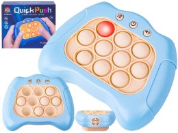 ZABAWKA ANTYSTRESOWA POP IT SENSORYCZNA KONTROLER ZABAWKA GRA ELEKTRONICZNA, WYPYCHANKA, PAD, KONTROLER BŁĘKITNY