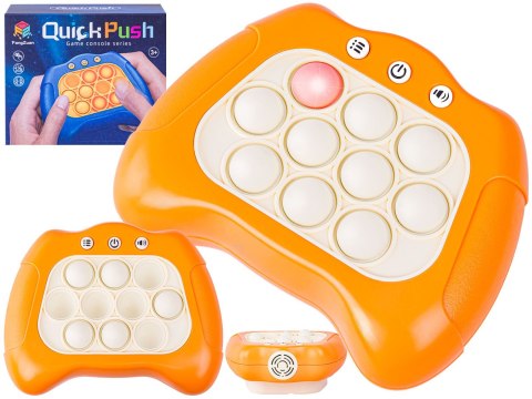 ZABAWKA ANTYSTRESOWA POP IT SENSORYCZNA KONTROLER ZABAWKA GRA ELEKTRONICZNA, WYPYCHANKA, PAD, KONTROLER POMARAŃCZOWY