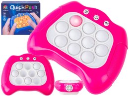ZABAWKA ANTYSTRESOWA POP IT SENSORYCZNA KONTROLER ZABAWKA GRA ELEKTRONICZNA, WYPYCHANKA, PAD, KONTROLER RÓŻOWY