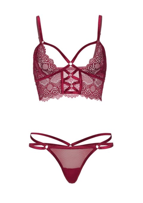Bielizna-Lace bralette with sheer thong Bielizna-Lace bralette with sheer thong