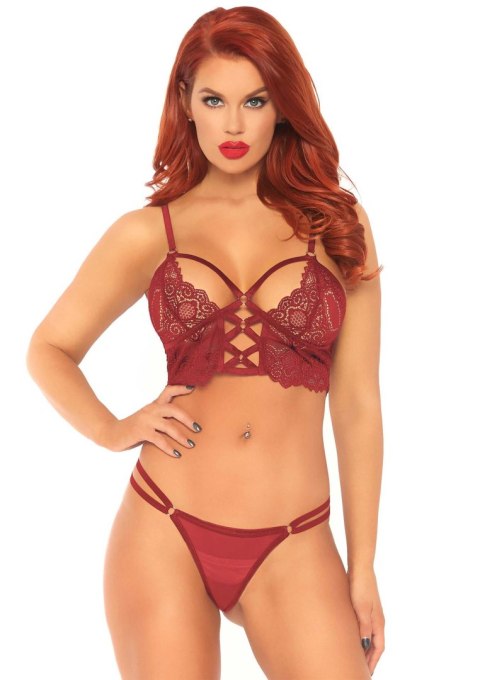 Bielizna-Lace bralette with sheer thong Bielizna-Lace bralette with sheer thong
