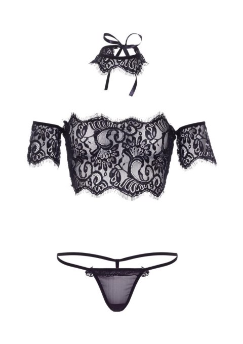 Bielizna-Lace top with choker and thong Bielizna-Lace top with choker and thong